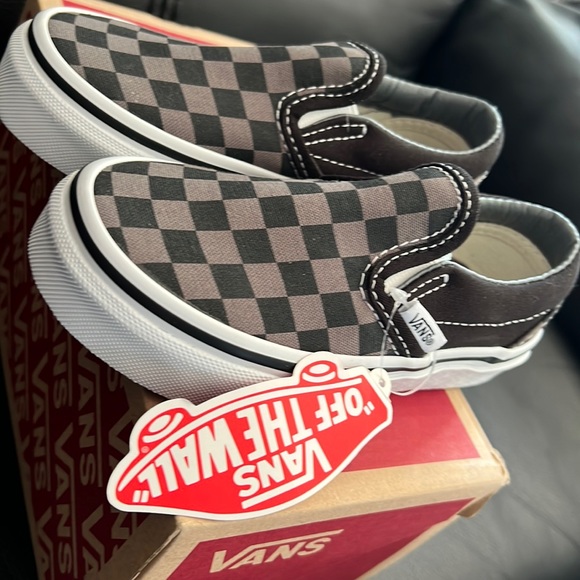 Vans Other - Boys Classic Slip-on Black/Pewter Checkerboard size 10.5